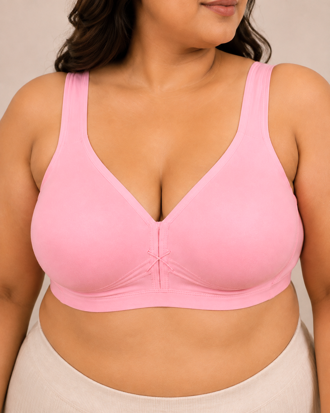 Curvy Comfort Bra (Plus Size Bra|Full Coverage Bra|Non-Padded|Wire-Free)