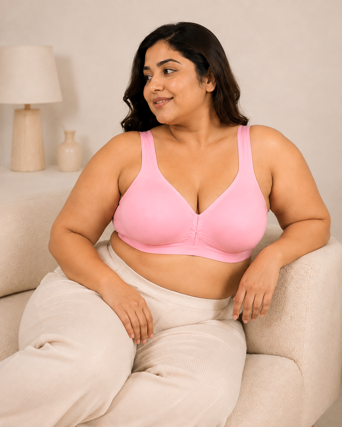 Curvy Comfort Bra (Plus Size Bra|Full Coverage Bra|Non-Padded|Wire-Free)